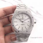 JF Factory Newest Audemars Piguet For Sale - SS Frosted & White Face